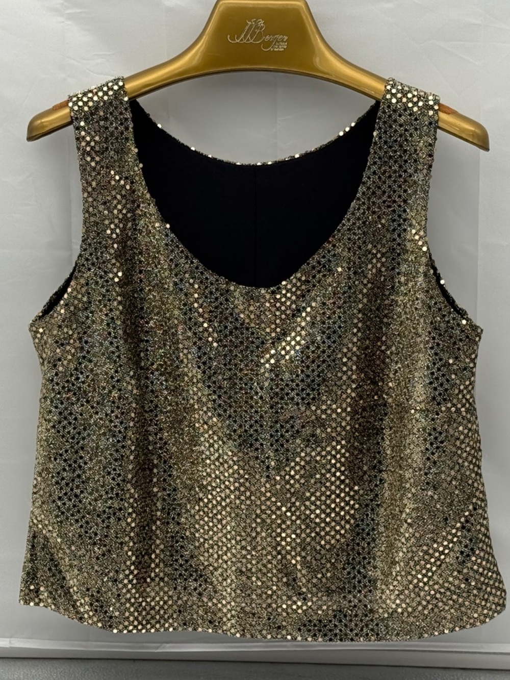 Bespoke Golden Cropped Tank Size M